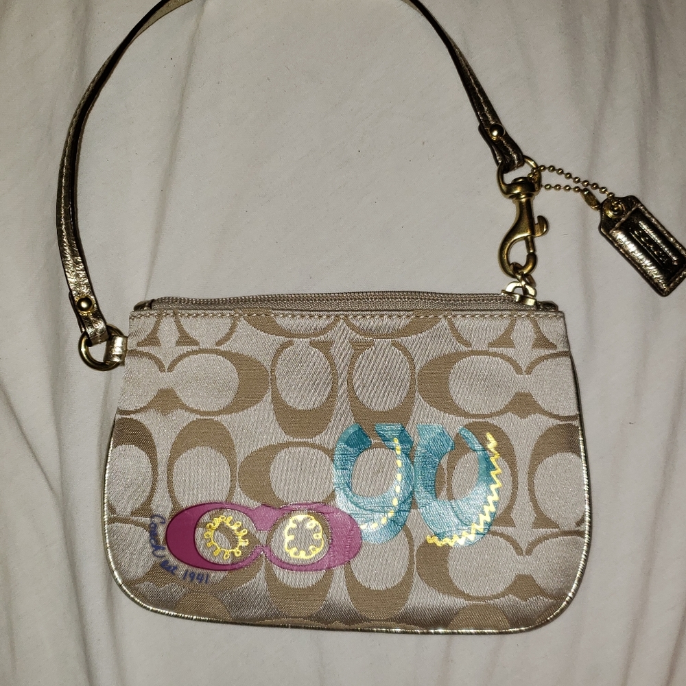 Coach small zip pouch/wristlet